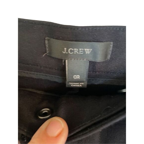J. Crew Women's Skinny Pants Zip Pocket Work Trousers Casual Black Size 0R-EUC - Picture 10 of 13